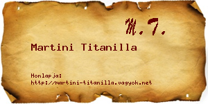 Martini Titanilla névjegykártya